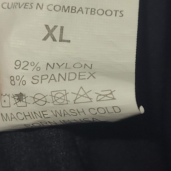 CURVES n COMBATBOOTS Women's Drawstring Elastic Waist Sweatpants Mid Rise DK Blu - Picture 8 of 8